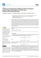Solutions of Initial Value Problems with Non-Singular, Caputo Type and Riemann-Liouville Type, Integro-Differential Operators