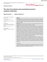 The role of neuroticism and conscientious facets in academic motivation