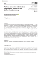 Political corruption in Zimbabwe: News media, audiences and deliberative democracy