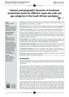 Industry and geographic dynamics of employee productivity levels for different major job code and age categories in the South African workplace
