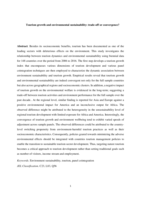 Tourism growth and environmental sustainability: trade-off or convergence?