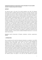 Analysing the importance of e-government in times of disruption: The case of public education in Rwanda during Covid-19 lockdown