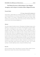 The Political Economy of Mozambique’s Cabo Delgado Insurgency and its Impact on Southern Africa’s Regional Security