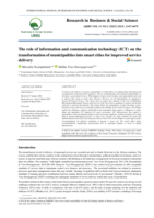 The role of information and communication technology (ICT) on the transformation of municipalities into smart cities for improved service delivery