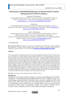 Food Security and Health Risk Behaviours in Selected African Countries During the First COVID-19 Lockdown