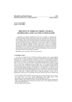 DISUNITY IN TIMES OF CRISIS: COVID-19, GEOPOLITICS AND VACCINE NATIONALISM