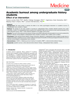 Academic burnout among undergraduate history students: Effect of an intervention
