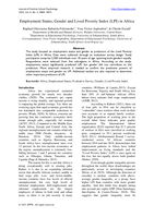 Employment Status, Gender and Lived Poverty Index (LPI) in Africa