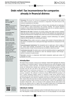 Debt relief: Tax inconvenience for companies already in financial distress