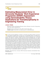 Estimating Measurement Error in University Students’ Work Experience Programme (SWEP) Assessment using Generalizability Theory: Implications for Transdisciplinarity in Engineering Training