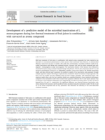 Development of a predictive model of the microbial inactivation of L. monocytogenes during low thermal treatment of fruit juices in combination with carvacrol as aroma compound