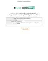 Assessing vulnerability of informal floating workers in Bangladesh before and during COVID-19 pandemic: a multi-method analysis