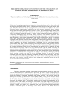 PRE-SERVICE TEACHERS' CONCEPTIONS OF THE INTEGRATION OF SOCIOSCIENTIFIC ISSUES IN LIFE SCIENCES TEACHING