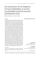 An assessment of the viewpoints of local stakeholders on tourism sustainability and local economic development (LED)