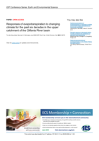 Responses of evapotranspiration to changing climate for the past six decades in the upper catchment of the Olifants River basin