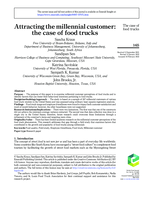 Attracting the millennial customer: the case of food trucks