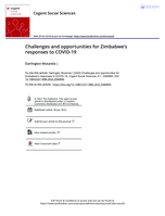 Challenges and opportunities for Zimbabwe's responses to COVID-19