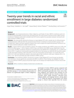 Twenty-year trends in racial and ethnic enrollment in large diabetes randomized controlled trials