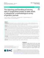 The reporting and handling of missing data in longitudinal studies of older adults is suboptimal: a methodological survey of geriatric journals