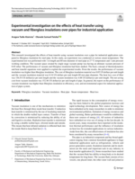 Experimental investigation on the effects of heat transfer using vacuum and fiberglass insulations over pipes for industrial application
