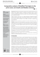 Comparative analysis of Modified Thorington to the prism cover, von Graefe and Maddox rod tests