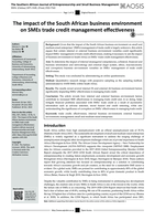 The impact of the South African business environment on SMEs trade credit management effectiveness