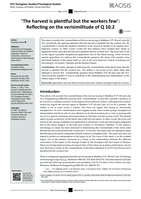 The harvest is plentiful but the workers few: Reflecting on the verisimilitude of Q 10.2