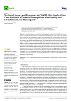 Territorial Impact and Responses to COVID-19 in South Africa: Case Studies of eThekwini Metropolitan Municipality and KwaDukuza Local Municipality