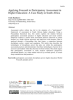 Applying Foucault to Participatory Assessment in Higher Education: A Case Study in South Africa