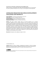 LEVERAGING MIGRATION FOR AFRICAN DEVELOPMENT: CHALLENGES AND PROSPECTS