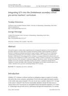 Integrating ICTs into the Zimbabwean secondary school pre-service teachers' curriculum