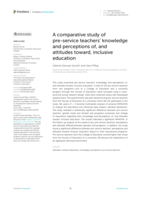 A comparative study of pre-service teachers’ knowledge and perceptions of, and attitudes toward, inclusive education