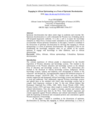 Engaging in African Epistemology as a Form of Epistemic Decolonization