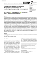 Temperature analysis in Computer Numerical Control milling of medical-grade poly(methyl methacrylate)