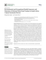 Environmental and Occupational Health Exposures and Outcomes of Informal Street Food Vendors in South Africa: A Quasi-Systematic Review