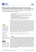 Characterization and Biological Evaluation of Zinc Oxide Nanoparticles Synthesized from Pleurotus ostreatus Mushroom