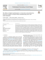The effects of digital transformation on innovation and productivity: Firm-level evidence of South African manufacturing micro and small enterprises