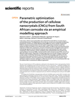 Parametric optimization of the production of cellulose nanocrystals (CNCs) from South African corncobs via an empirical modelling approach