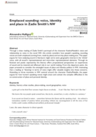 Emplaced sounding: voice, identity and place in Zadie Smith's NW