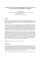 VALIDATION OF THE HONG KONG (HKBD) AND JAPANESE (JSCE) CODE CONCRETE CREEP PREDICTION MODELS