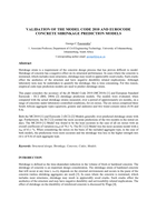 VALIDATION OF THE MODEL CODE 2010 AND EUROCODE CONCRETE SHRINKAGE PREDICTION MODELS