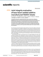 Joint integrity evaluation of laser beam welded additive manufactured Ti6Al4V sheets