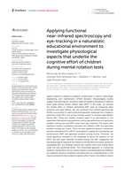 Applying functional near-infrared spectroscopy and eye-tracking in a naturalistic educational environment to investigate physiological aspects that underlie the cognitive effort of children during mental rotation tests