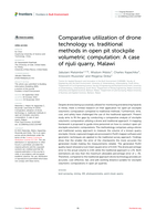 Comparative utilization of drone technology vs. traditional methods in open pit stockpile volumetric computation: A case of njuli quarry, Malawi