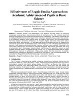 Effectiveness of Reggio Emilia Approach on Academic Achievement of Pupils in Basic Science