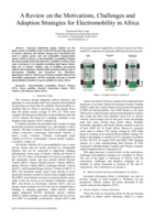 A Review on the Motivations, Challenges and Adoption Strategies for Electromobility in Africa