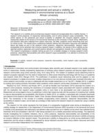 Measuring perceived and actual e-visibility of researchers in environmental science at a South African university