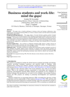 Business students and work-life: mind the gaps