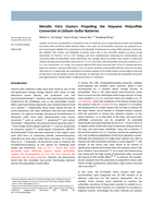 Metallic FeCo clusters propelling the stepwise polysulfide conversion in lithium-sulfur batteries
