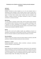 Evaluating the role of affective commitment in fostering university employees' commitment